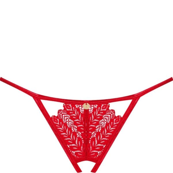 OBSESSIVE - INGRIDIA THONG CROTCHLESS RED M/L 7